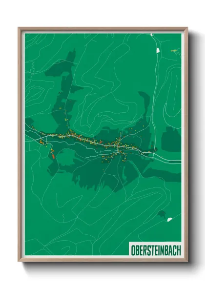 Une affiche de carte sur Obersteinbach
