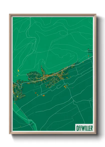 Une affiche de carte sur Offwiller