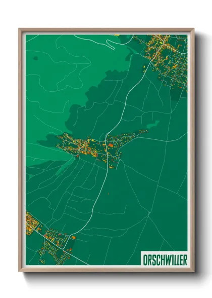 Une affiche de carte sur Orschwiller