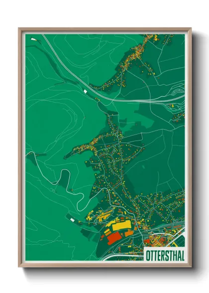 Une affiche de carte sur Ottersthal