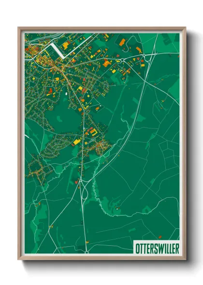 Une affiche de carte sur Otterswiller