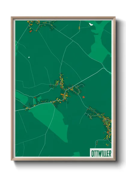 Une affiche de carte sur Ottwiller