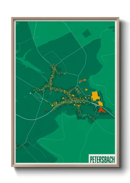 Une affiche de carte sur Petersbach