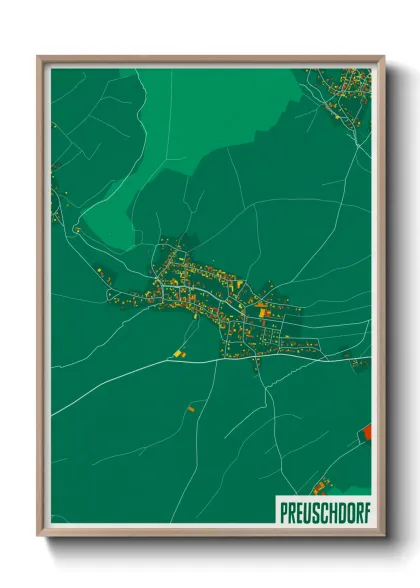 Une affiche de carte sur Preuschdorf