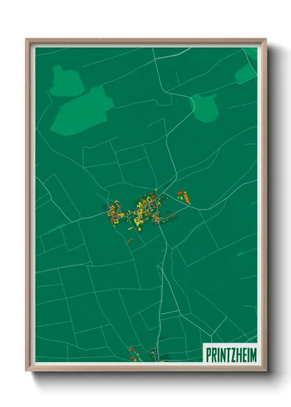 Une affiche de carte sur Printzheim