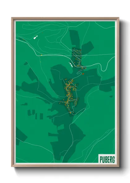 Une affiche de carte sur Puberg