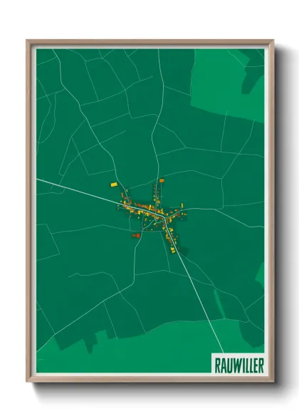 Une affiche de carte sur Rauwiller