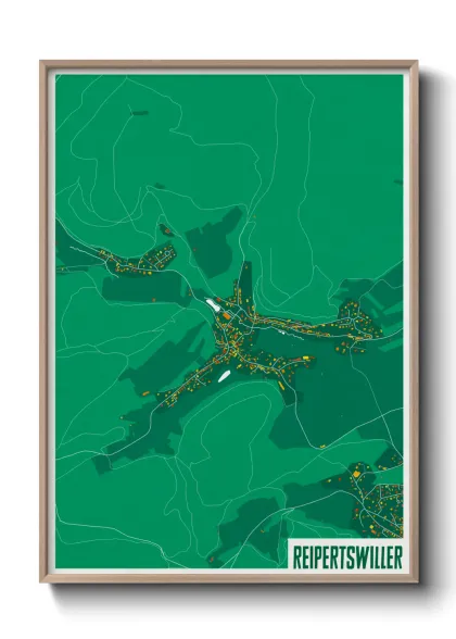 Une affiche de carte sur Reipertswiller