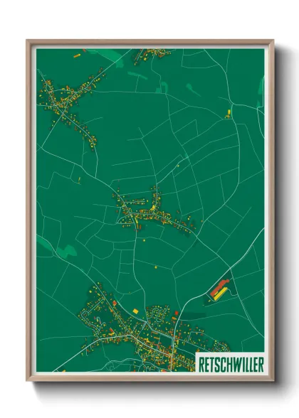 Une affiche de carte sur Retschwiller
