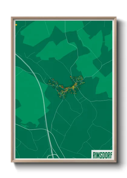 Une affiche de carte sur Rimsdorf