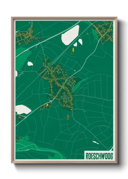 Une affiche de carte sur Roeschwoog