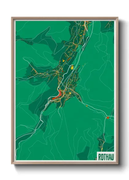 Une affiche de carte sur Rothau