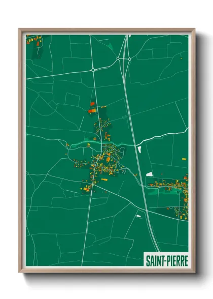 Une affiche de carte sur Saint-Pierre