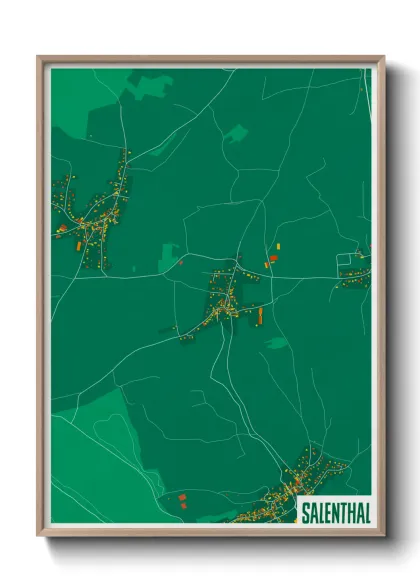 Une affiche de carte sur Salenthal