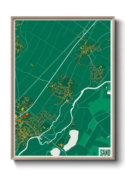 Une affiche de carte sur Sand