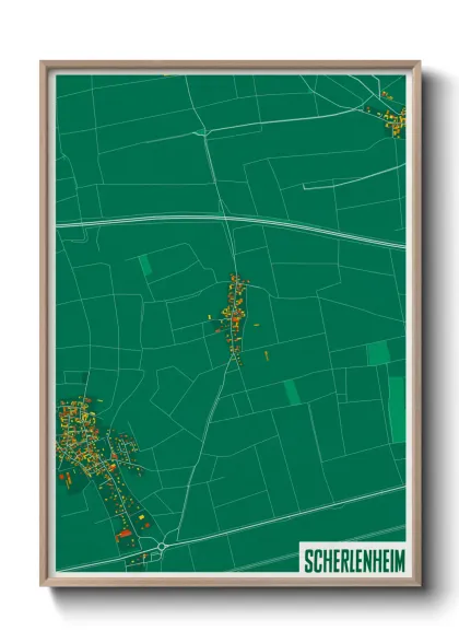 Une affiche de carte sur Scherlenheim