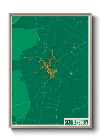 Une affiche de carte sur Schillersdorf