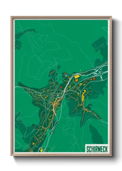 Une affiche de carte sur Schirmeck