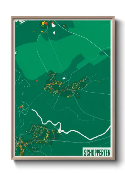 Une affiche de carte sur Schopperten