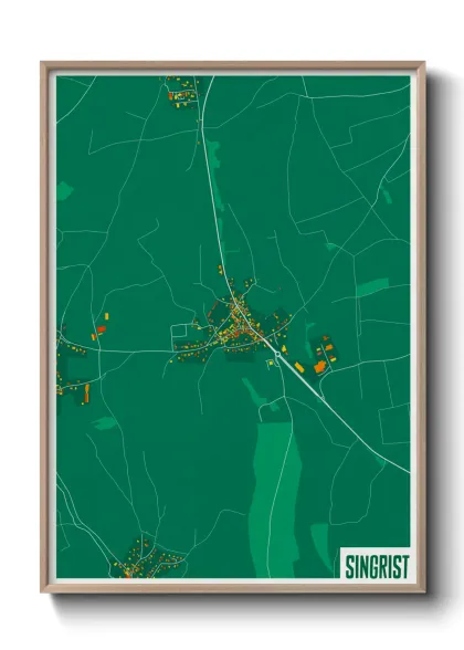 Une affiche de carte sur Singrist