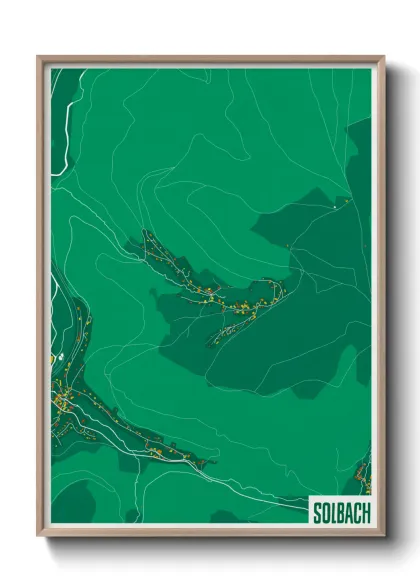 Une affiche de carte sur Solbach