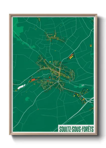 Une affiche de carte sur Soultz-sous-Forêts