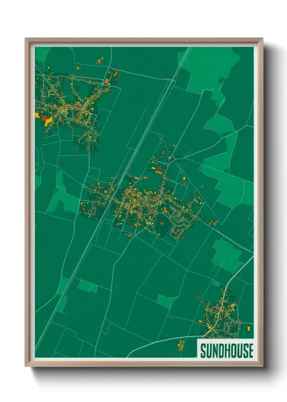 Une affiche de carte sur Sundhouse