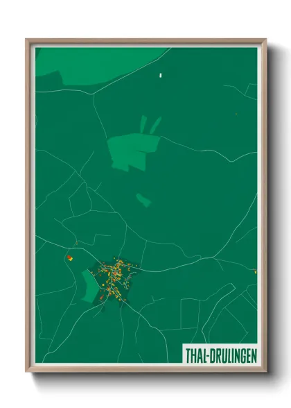 Une affiche de carte sur Thal-Drulingen