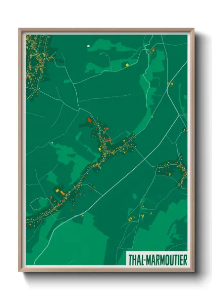 Une affiche de carte sur Thal-Marmoutier