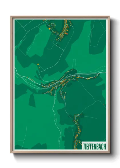 Une affiche de carte sur Tieffenbach