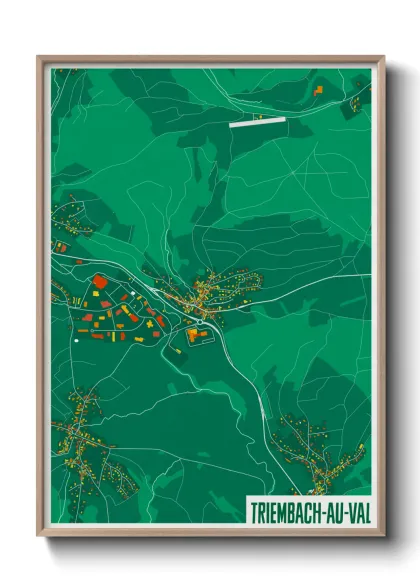 Une affiche de carte sur Triembach-au-Val