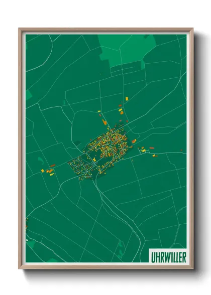 Une affiche de carte sur Uhrwiller