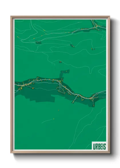 Une affiche de carte sur Urbeis