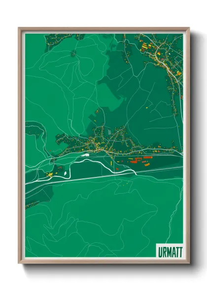 Une affiche de carte sur Urmatt