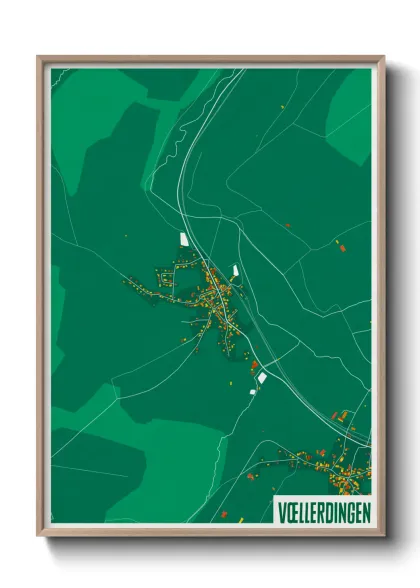 Une affiche de carte sur Vœllerdingen