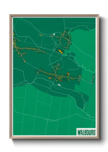 Une affiche de carte sur Walbourg