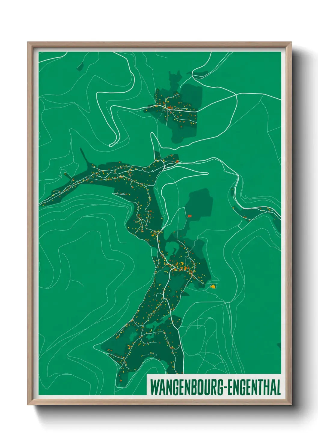 Un poster carte Wangenbourg-Engenthal
