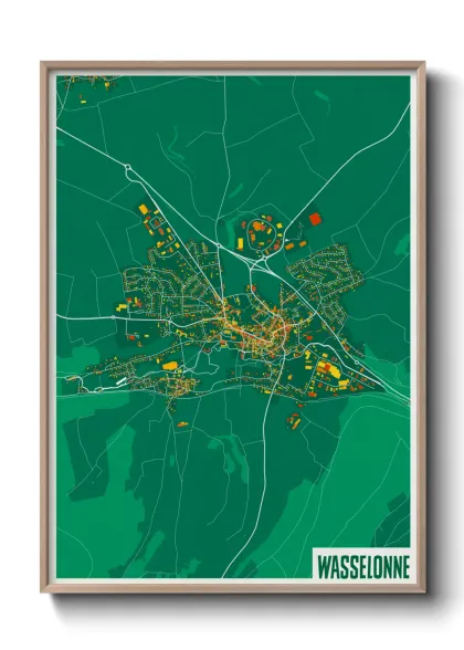 Une affiche de carte sur Wasselonne