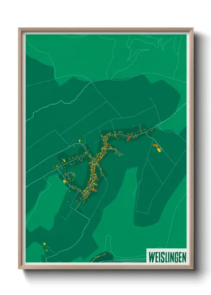 Une affiche de carte sur Weislingen