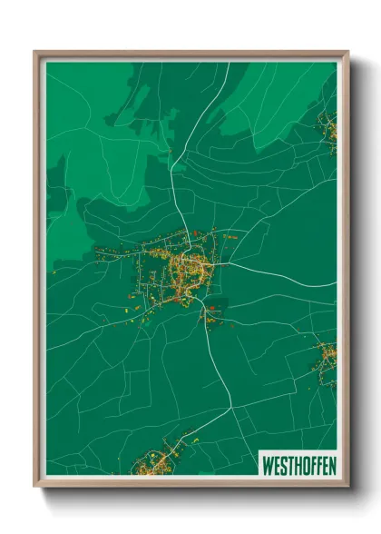 Une affiche de carte sur Westhoffen