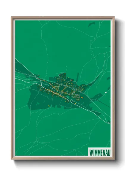Une affiche de carte sur Wimmenau