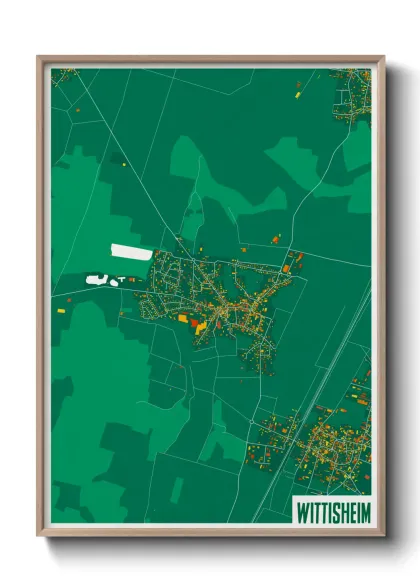 Une affiche de carte sur Wittisheim