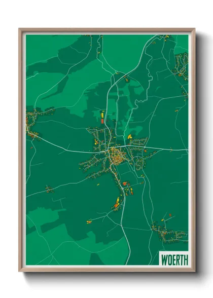 Une affiche de carte sur Woerth