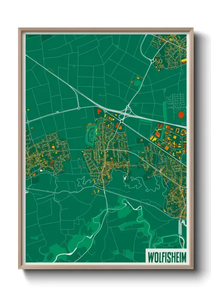 Une affiche de carte sur Wolfisheim