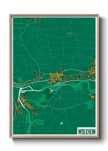 Une affiche de carte sur Wolxheim