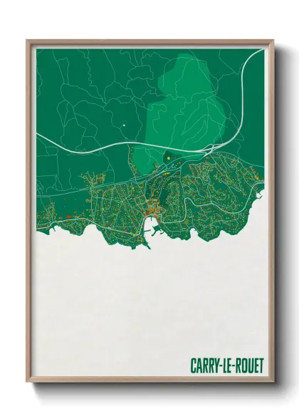 Une affiche de carte sur Carry-le-Rouet