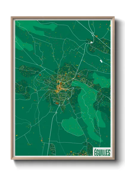 Une affiche de carte sur Éguilles