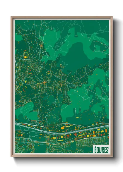 Une affiche de carte sur Éoures