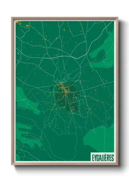 Une affiche de carte sur Eygalières