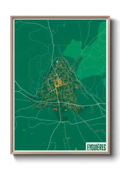 Une affiche de carte sur Eyguières